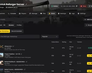 ArmA Reforger now on the new LOW.MS Control Panel