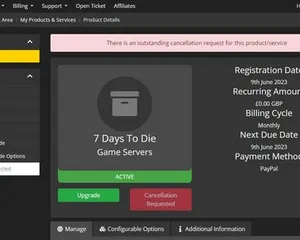 Cancelling your server